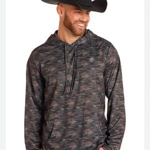 ROCK N ROLL DENIM MENS CAMO PERFORMANCE HOODIE Large